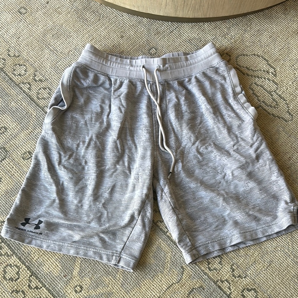 Under Armour Gray Athletic Shorts with Elastic Waistband